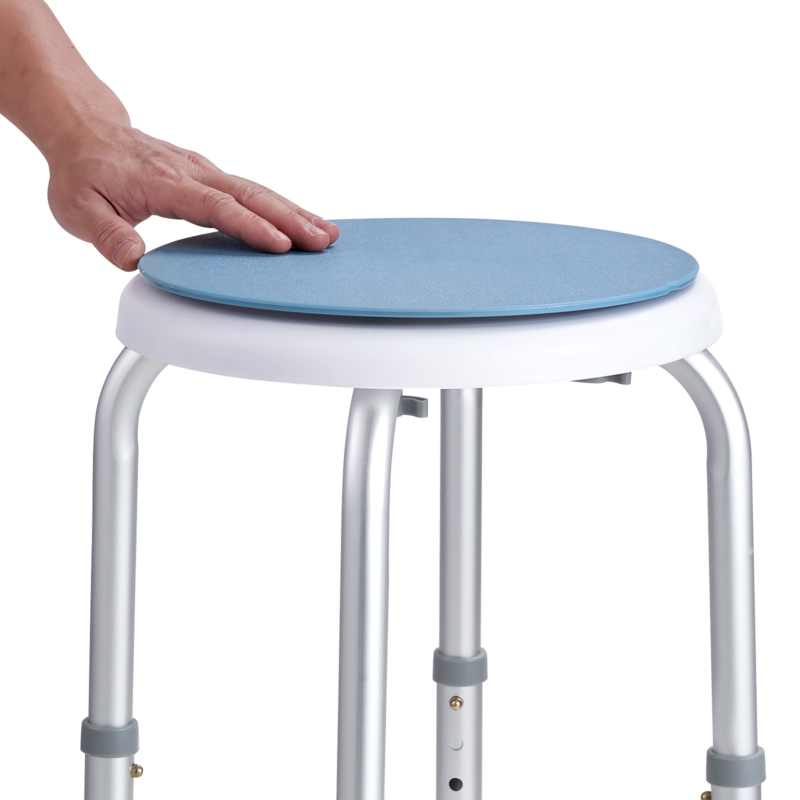 Swivel Shower Chair With Adjustable Height For Elderly And Disabled_voghion.com